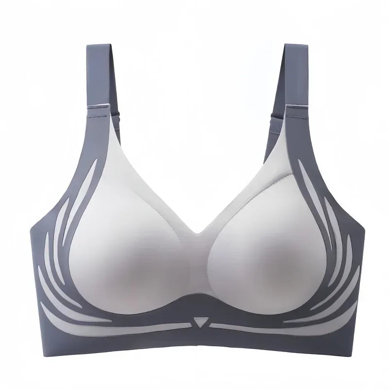 Women's Plus Size Seamless Bra Wide Adjustable Straps Bralette Anti-Sagging Comfort Soft Underwear Large Size Daily Bra M-4XL