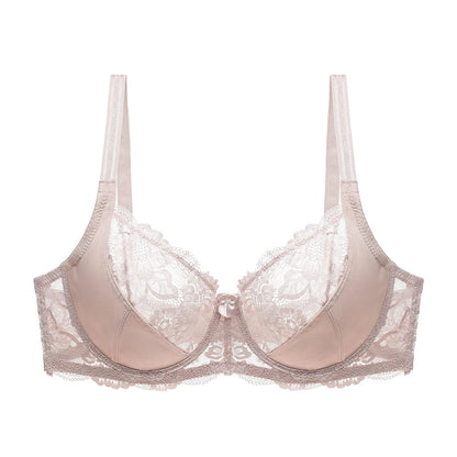 Plus Size Women Lace Bra Un-padded Underwired Ladies Big Underwear Bralette Sexy Lingerie Top Large BH C D DD E Cup