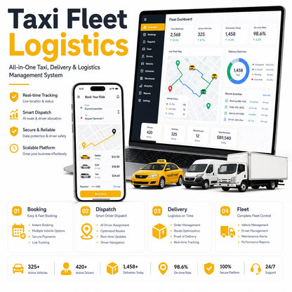 Mobile App Development Services with Mobile App Development Transportation Software for Taxi Fleet and Logistics