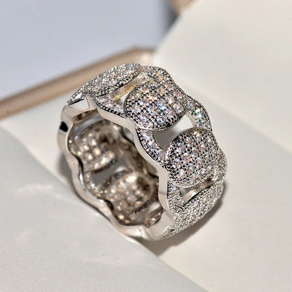 18K White Gold Jewelry Ring Women Origin Natural Carat Moissanite Gemstone Pave Setting Engagement Gold Jewelry 18k Ring Box Men