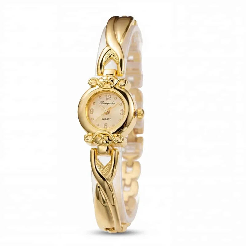 Fashion Thin Gold Watches for Women Exquisite Luxury Ladies Quartz Bracelet Wristwatches Vintage Female Clock Gift Montre Femme