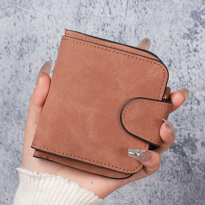 Ladies Zip Purse Women Wallet Frosted Leather Vintage Female Clutch Bag Credit Card Holder Phone Bag Money Clip