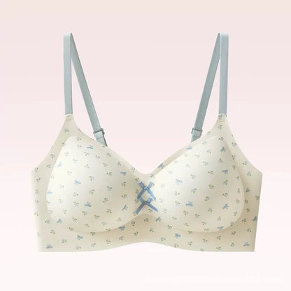 Plus Size Women Daily Bra Anti-underarm Fat Gathering Breathable Skin Friendly Wirefree Adjustable Lingerie