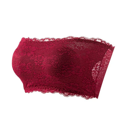 Plus Size Lace Bra Women Strapless Sexy Bra Comfortable Breathable Summer Sports Bra