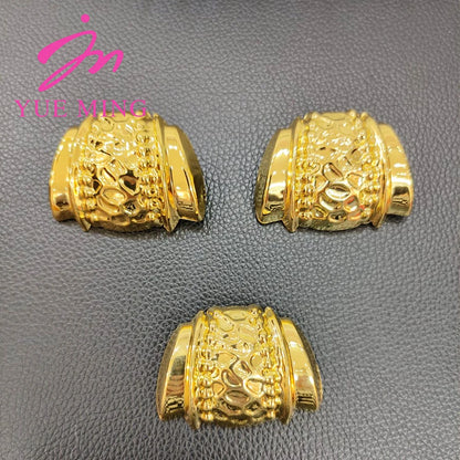 Gold Color Jewelry Sets For Women Earring Necklace Dubai Nigeria Copper Bracelet Rings Bridal Wedding Party Gifts Daily Wear