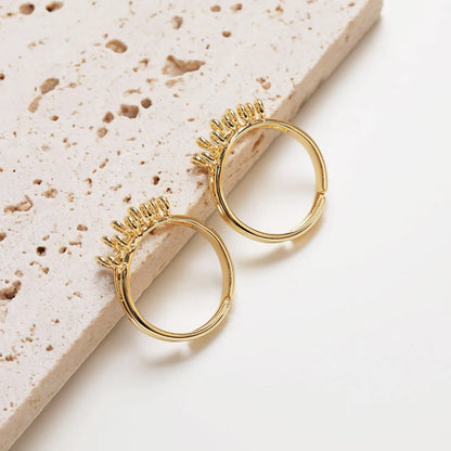 14k Gold Plated Ring Settings Jewelry Making Supplies DIY Hand Made Findings Brass Accessories