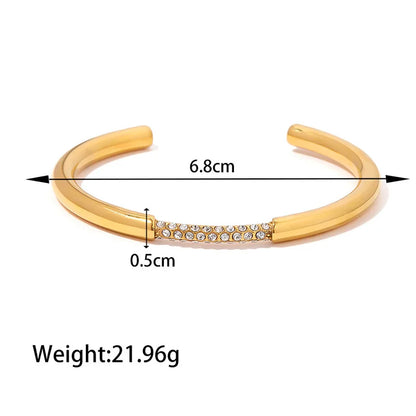 Zalman Romantic Pearl Bangles Set for Women Stainless Steel Gold Jewelry Accessories
