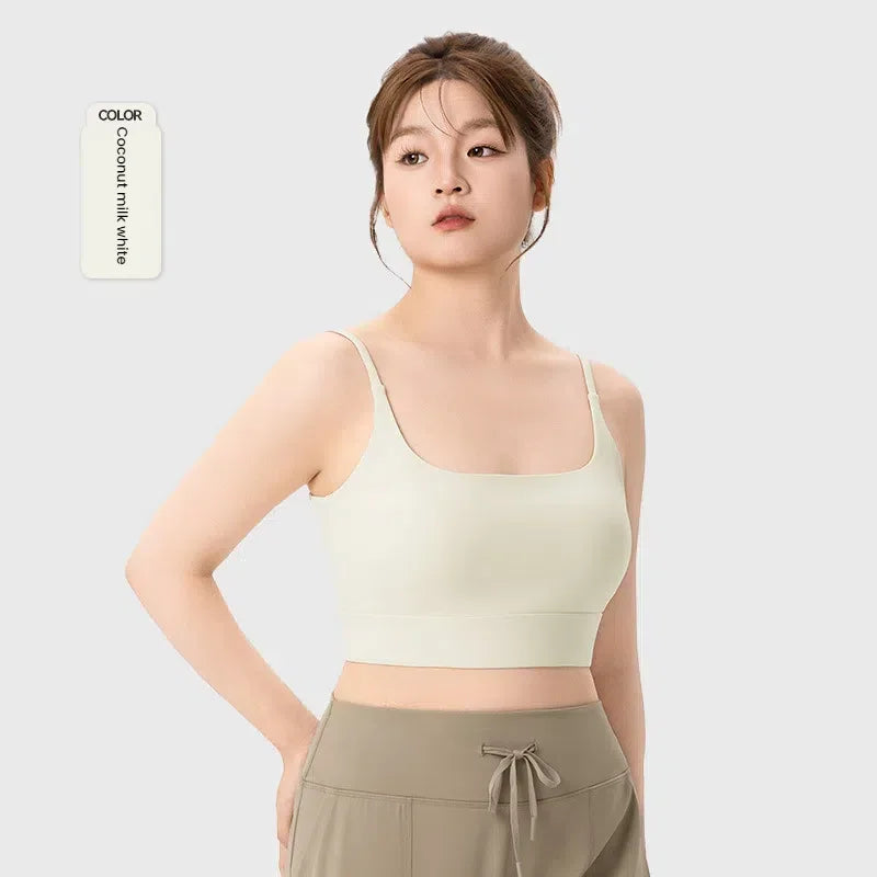 Plus Size Sports Bra for Women Wireless Yoga Bras with Fixed Cups Seamless Workout Vest for Gym Pilates Large Size XXL XXXL