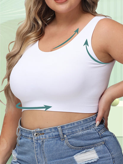 Plus-size women's bra with lift and prevention of sagging, shaping and support for side bust, comfortable without wire support.