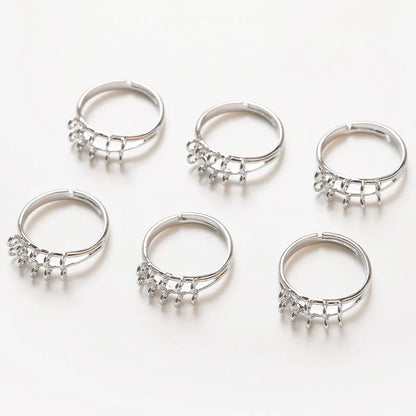 14k Gold Plated Ring Settings Jewelry Making Supplies DIY Hand Made Findings Brass Accessories
