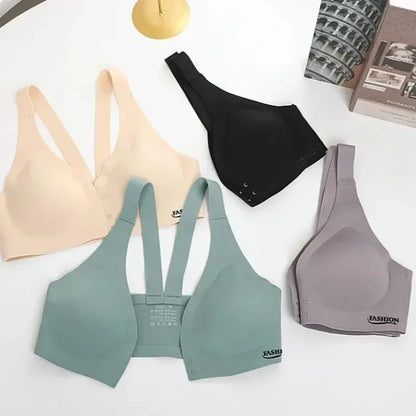 Plus Size Bra Front Buckle Adjustable Underwear Sexy Beautiful Back Comfortable Gathered Breasts Breathable Sports Bra