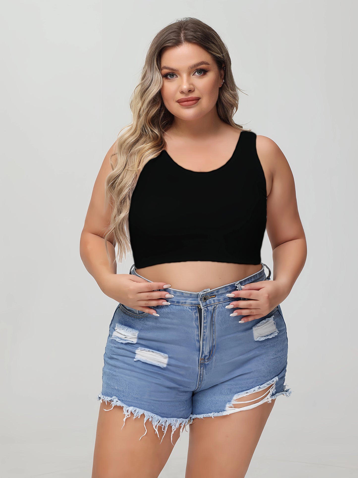 Plus-size women's bra with lift and prevention of sagging, shaping and support for side bust, comfortable without wire support.
