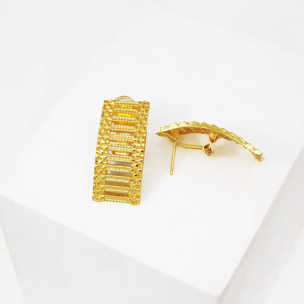 Exaggerate Statement Big Jewelry Set Dubai African Luxury 18K Gold Plated Women Jewellery Set Wedding Party Gift 2025 Trendy New