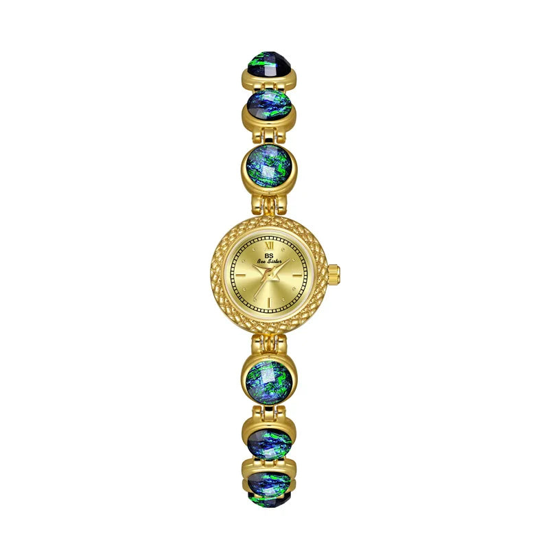 Gold Women Bracelet Watches Luxury Brand Dress Quartz Small Dial Ladies Wrist Watches Rhinestone Rose Gold Watches For Women