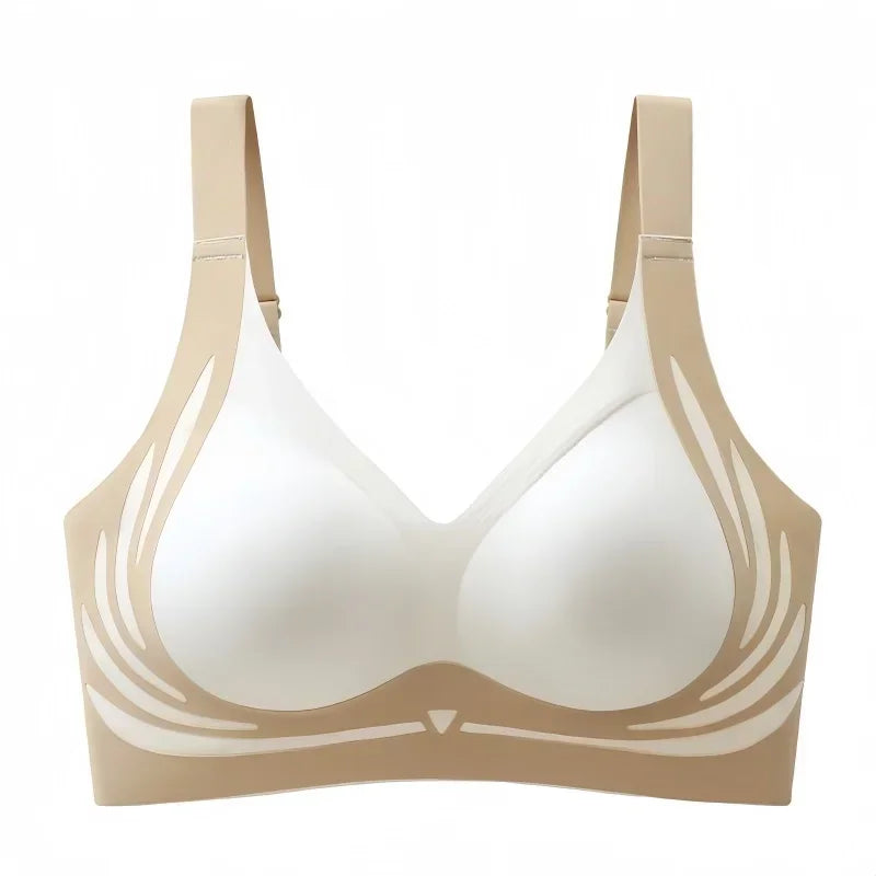 Women's Plus Size Seamless Bra Wide Adjustable Straps Bralette Anti-Sagging Comfort Soft Underwear Large Size Daily Bra M-4XL