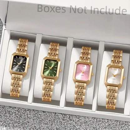 New Gold Watches for Women Ladies Wristwatch Gold Quartz Minimalist Watch Gift