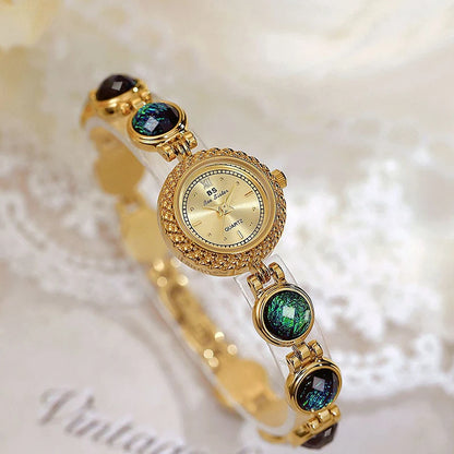 Gold Women Bracelet Watches Luxury Brand Dress Quartz Small Dial Ladies Wrist Watches Rhinestone Rose Gold Watches For Women