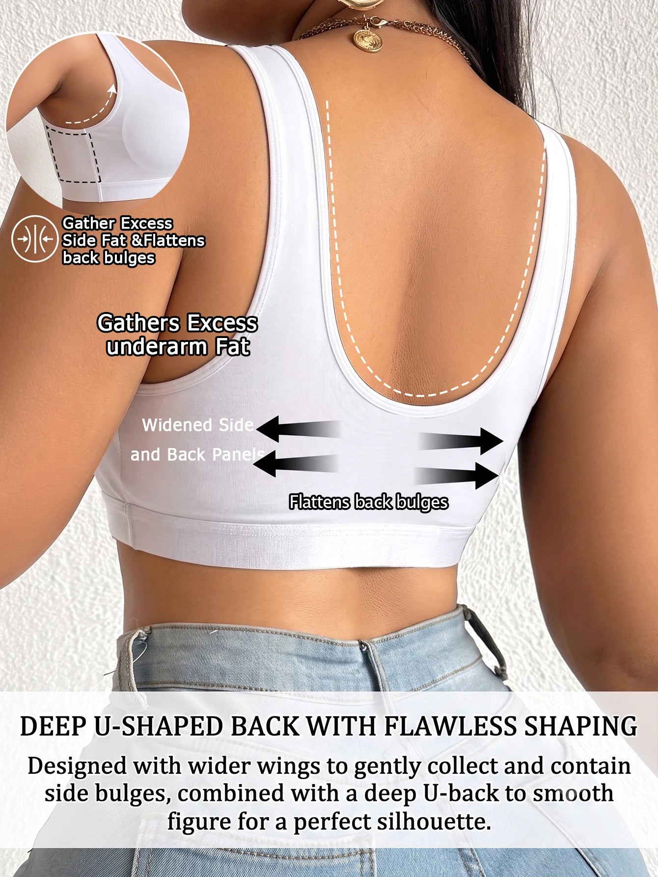 Plus Size Bust Women Bra Full Cup Wireless Unlined Push Up Brassiere Front Closure Anti Sagging Shaping Comfort Bra