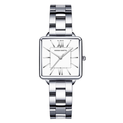 Japan Quartz Movement Green Dial Roman Square Watches Case Stanless Steel Fashion Wristwatch Ladies Rose Gold Watches For Women