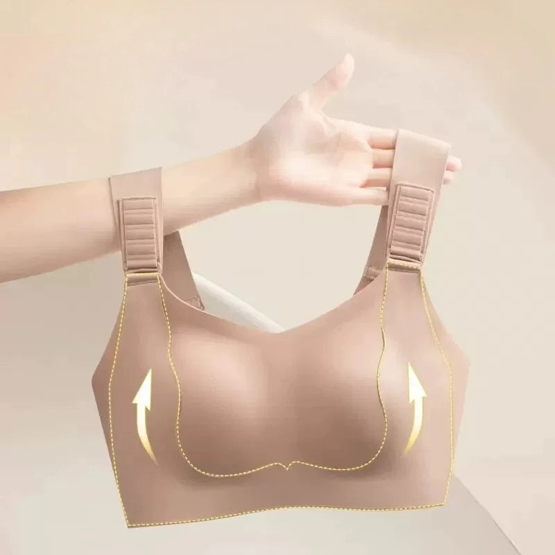 Women Plus Size Seamless Bra Adjustable Strap Anti Sagging Lifting Underarm Support Breast Reduction Everyday Wear 34-44 Hot