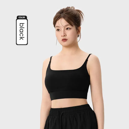 Plus Size Sports Bra for Women Wireless Yoga Bras with Fixed Cups Seamless Workout Vest for Gym Pilates Large Size XXL XXXL
