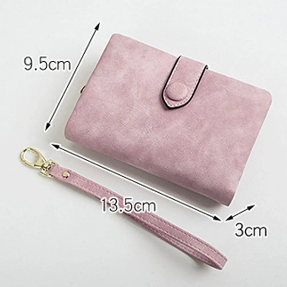Ladies Pocket Purses Multi-slot Purse Tri-fold Wallet Soft Leather Short Wallet
