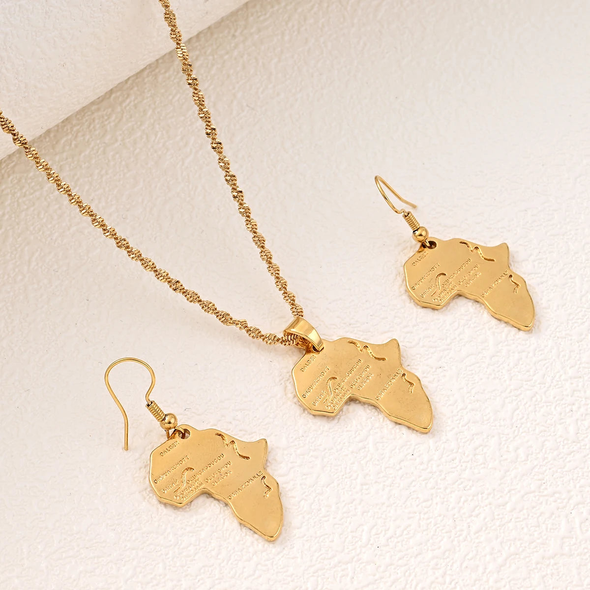 Fashion Gold Color Jewelry for Women Necklace Earrings Set Party Accessories Dubai India Africa Gift