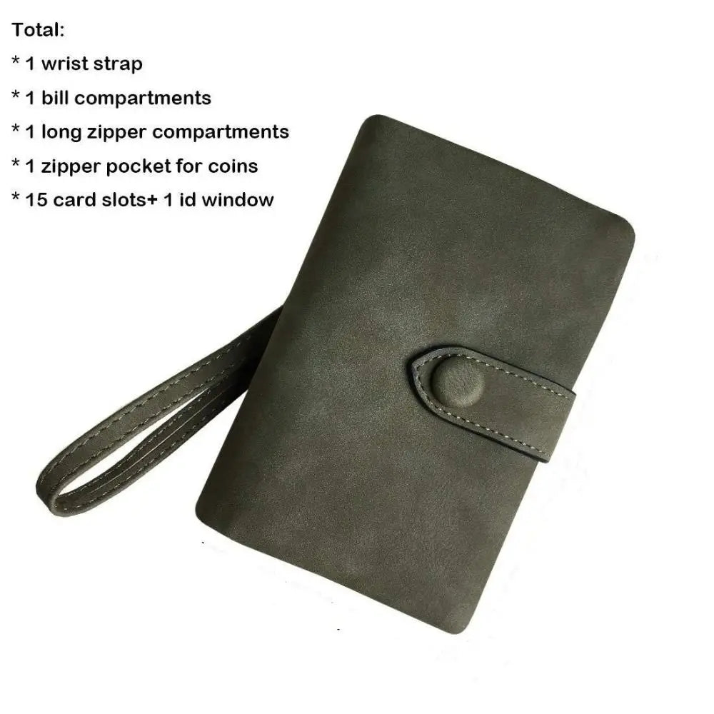 Ladies Pocket Purses Multi-slot Purse Tri-fold Wallet Soft Leather Short Wallet