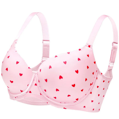 Plus size seamless bra for women large breasts sexy cleavage enhancement gathers side boobs prevents sagging adjustable thin