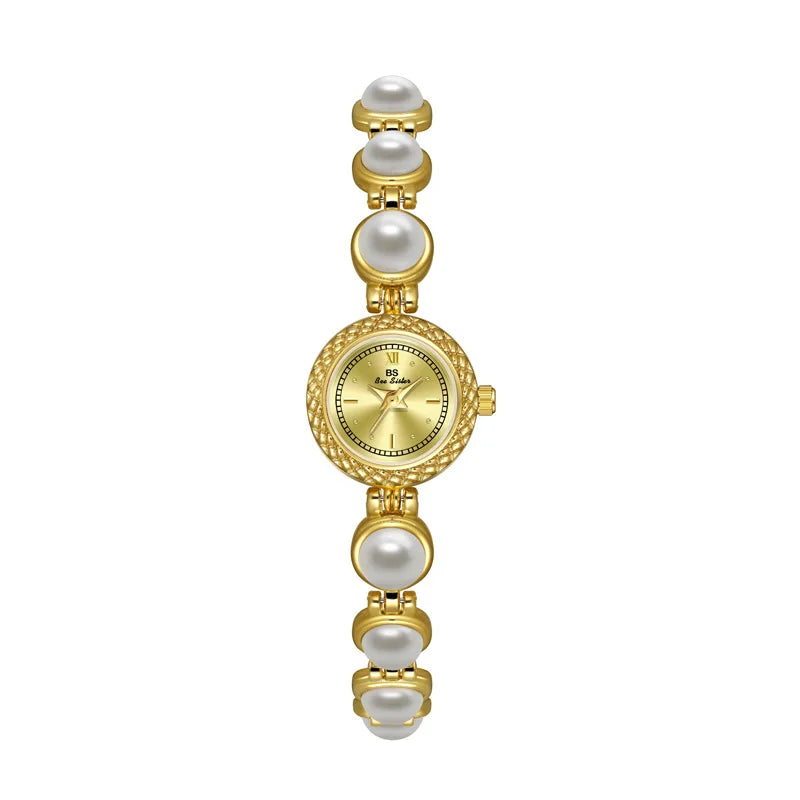 Gold Women Bracelet Watches Luxury Brand Dress Quartz Small Dial Ladies Wrist Watches Rhinestone Rose Gold Watches For Women