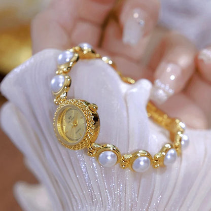 Women Bracelet Watches Luxury Brand Dress Quartz Small Dial Gold Ladies Wrist Watches Rhinestone Gold Watches For Women Dropship