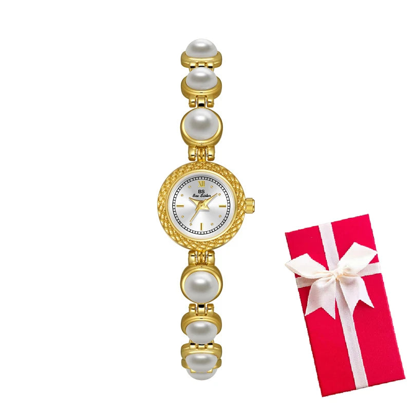Gold Women Bracelet Watches Luxury Brand Dress Quartz Small Dial Ladies Wrist Watches Rhinestone Rose Gold Watches For Women