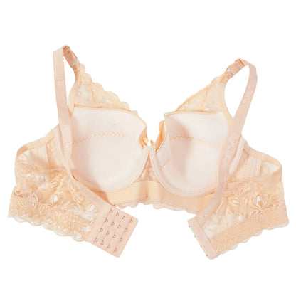 Plus Size Lace Bras for Women's Bralette Crop Top Underwear Female Sexy Lingerie Wide Shoulder Straps Underwired Push Up Bra