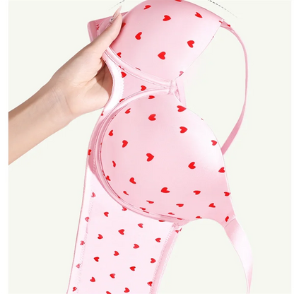 Plus size seamless bra for women large breasts sexy cleavage enhancement gathers side boobs prevents sagging adjustable thin