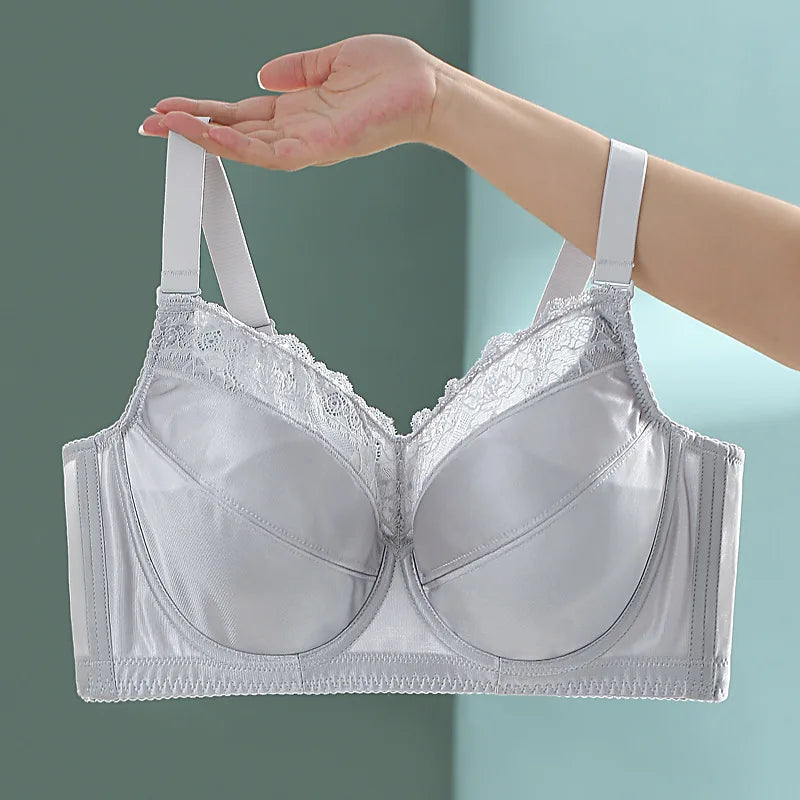 Big Large Size Push Up Bras for Women Plus Size Sexy Transparent Lingerie Full Coverage Underwear Lace Minimizer Bra BH
