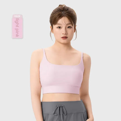 Plus Size Sports Bra for Women Wireless Yoga Bras with Fixed Cups Seamless Workout Vest for Gym Pilates Large Size XXL XXXL