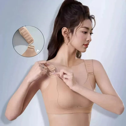 Women Plus Size Seamless Bra Adjustable Strap Anti Sagging Lifting Underarm Support Breast Reduction Everyday Wear 34-44 Hot
