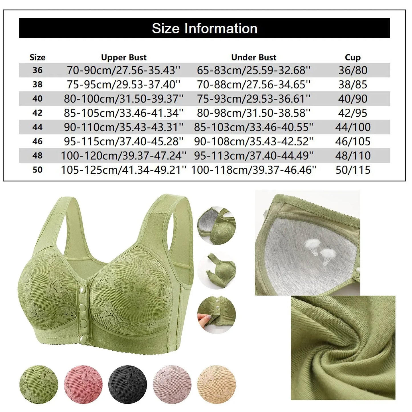 Plus Size Sports Bra Comfortable Wireless Bra with Thin Cotton Cup Breathable Supportive and Shaping Floral Print Lightly Padded
