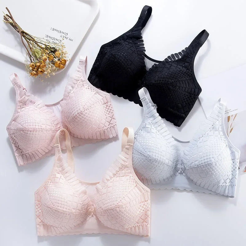 Plus Size Summer Nursing Bra - Front Open Clasp, Breathable & Lightweight Maternity Bra, Push-Up Support for Breastfeeding