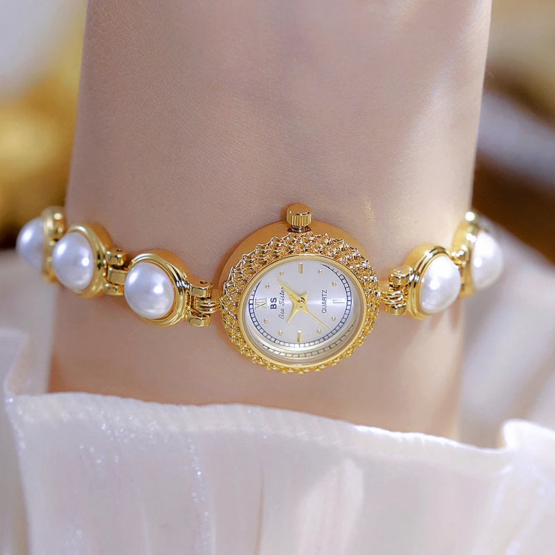 Women Bracelet Watches Luxury Brand Dress Quartz Small Dial Gold Ladies Wrist Watches Rhinestone Gold Watches For Women Dropship