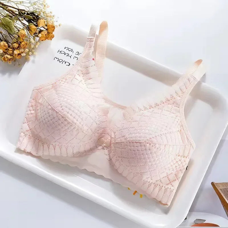 Plus Size Summer Nursing Bra - Front Open Clasp, Breathable & Lightweight Maternity Bra, Push-Up Support for Breastfeeding