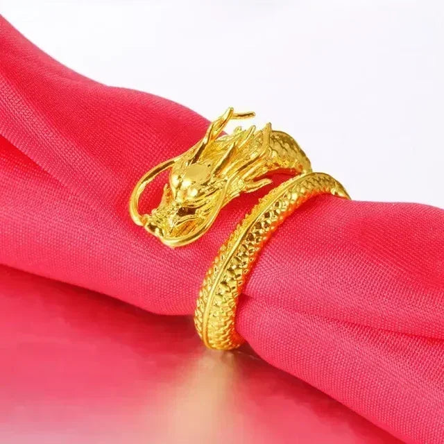 Pure gold ring same style mens AU999 real   24K agate Pixiu God of Wealth adjustable  inlaid jade jewelry