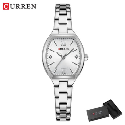 CURREN Gold Watches for Women Dainty Watches Luxury Ladies Dress Stainless Steel Bracelet Watch Analog Quartz Waterproof Watch