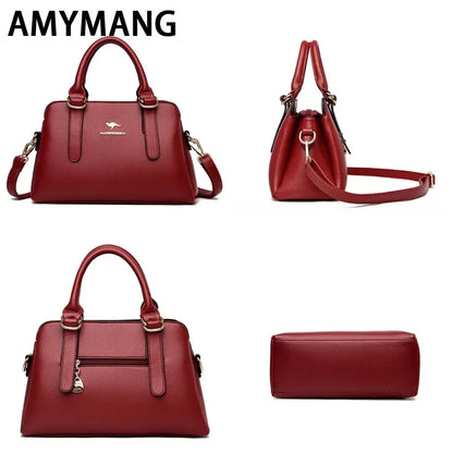 Leisure High Quality Women Purses and Handbags Luxury Designer PU Leather Shoulder Bags Female Bags Ladies Fashion Messenger Sac