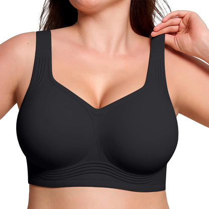 Plus Size  Push Up Jelly Bra Seamless No Underwire Bras Full Coverage Brassiere Hide Back Fat Tshirt Bras Comfort Daily Bralette