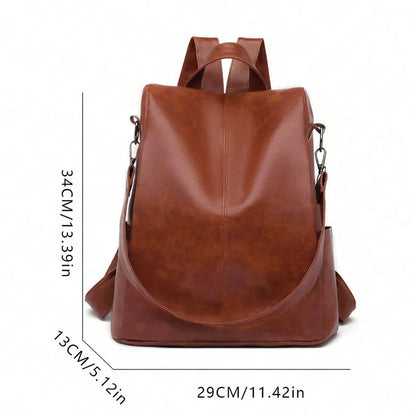 Ladies Bookbag Rucksack Women Large Capacity Backpack Purses High Quality PU Leather Female Vintage School Bags Travel Bagpack