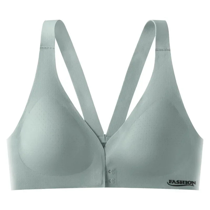 Plus Size Bra Front Buckle Adjustable Underwear Sexy Beautiful Back Comfortable Gathered Breasts Breathable Sports Bra
