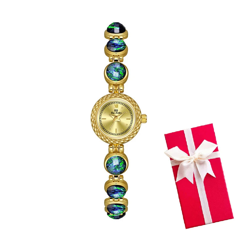 Women Bracelet Watches Luxury Brand Dress Quartz Small Dial Gold Ladies Wrist Watches Rhinestone Gold Watches For Women Dropship