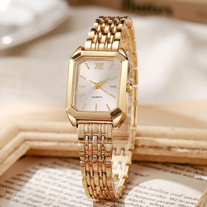 New Gold Watches for Women Ladies Wristwatch Gold Quartz Minimalist Watch Gift