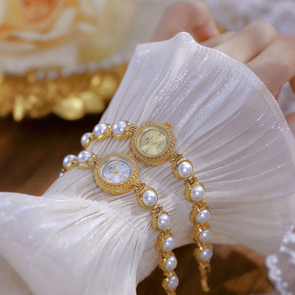 Women Bracelet Watches Luxury Brand Dress Quartz Small Dial Gold Ladies Wrist Watches Rhinestone Gold Watches For Women Dropship